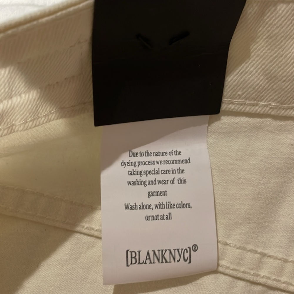 NWT Blank NYC The Baxter ribcage straight leg cream jeans in size 28 - Picture 8 of 10